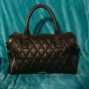 Vera Bradley black leather quilted purse